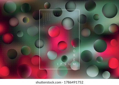 Abstract blurred background with colorful round elements. Simple geometric pattern with trendy gradient shapes. Vector composition. Eps 10