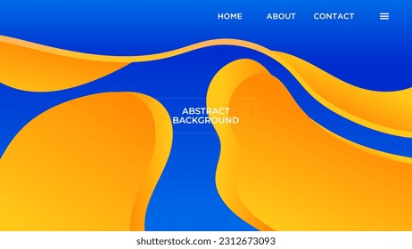 ABSTRACT BLURRED BACKGROUND ELEGANT GRADIENT BLUE YELLOW SMOOTH COLOR DESIGN VECTOR TEMPLATE GOOD FOR MODERN WEBSITE, WALLPAPER, COVER DESIGN 