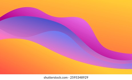 ABSTRACT BLURRED BACKGROUND ELEGANT GRADIENT ORANGE PURPLE WITH HAND DRAWN ORGANIC SHAPES SMOOTH COLOR DESIGN VECTOR TEMPLATE GOOD FOR MODERN WEBSITE, WALLPAPER, COVER DESIGN 