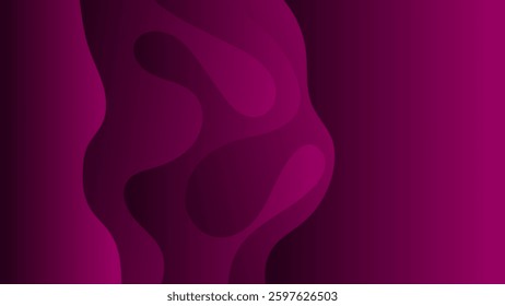 ABSTRACT BLURRED BACKGROUND ELEGANT GRADIENT DARK PINK MAGENTA WITH HAND DRAWN ORGANIC SHAPES SMOOTH COLOR DESIGN VECTOR TEMPLATE GOOD FOR MODERN WEBSITE, WALLPAPER, COVER DESIGN 