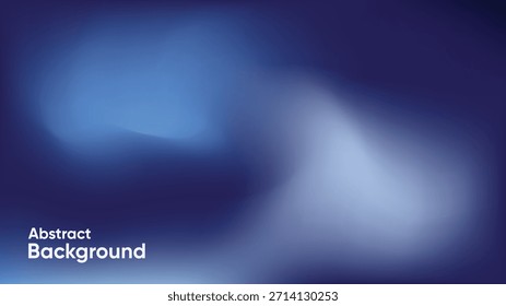 Fundo abstrato borrado com luz azul brilhante em um gradiente escuro. Adequado para apresentações modernas, visuais digitais, sites, banners, papéis de parede e desenhos atmosféricos.