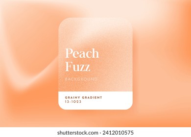 Abstract blurred background with grainy texture and peach fuzz color.