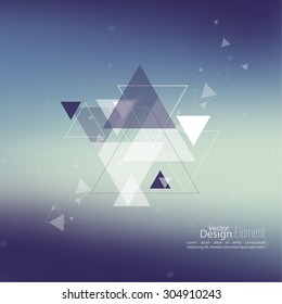Abstract blurred background with hipster triangles. 