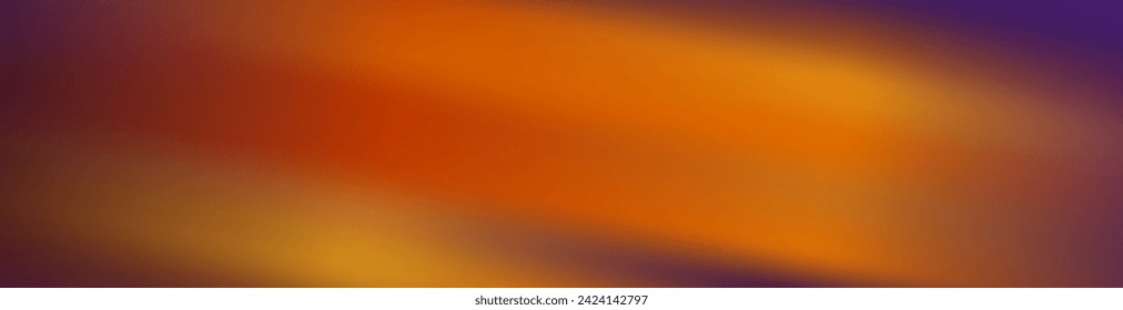 Abstract Blurred Background with Motion Effect. Orange, Yellow and Deep Violet Irregular Blurry Gradient. Simple Abstract Surreal Design. RGB. Mesh Effect. Delicate Aura of Blended Bright Colors. 