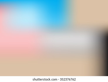 Abstract blurred background with neon pleasant colors,white orange and blue  smooth gradient texture color,website pattern, banner header or sidebar graphic art image for your business