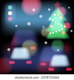 Abstract blurred background with a New Year mood