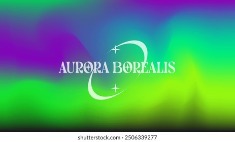 Abstract blurred background in The Northern Lights or Aurora Borealis colors.
