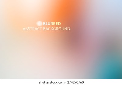 abstract blurred background with orange, blue, beige and gray stains