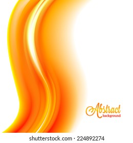 Abstract blurred background with orange flame wave