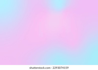 Abstract Blurred background with pink blue cyan colored gradient. Vector Illustration. Fluid pastel design, Smooth transitions. Translucent Soft backdrop with liquid colors. Free Space for design.