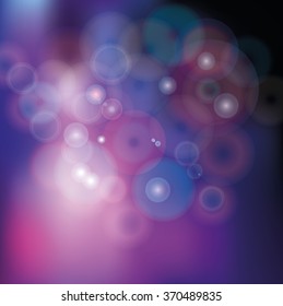 Abstract  blurred background with shiny bokeh.Vector science background,night backdrop.Holiday ,fabulous,magical template.Futuristic mystery design template,watercolor blur texture