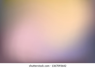 Abstract blurred background. Smooth blending pastel with beige, pink and blue colors. Vector illustration