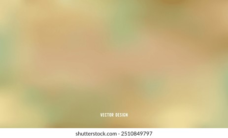 Abstract blurred background with soft green and beige tones, perfect for design projects, presentations, or website backdrops. This vector design provides a calm and neutral aesthetic.