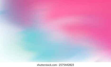 Abstract blurred background in soft pastel pink and blue colors. Horizontal wallpaper with smooth transitions of paint, resembling a watercolor.