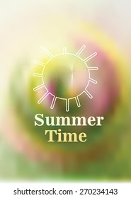 abstract blurred background Summer Time vector