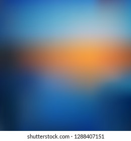 Abstract blurred background. Sunlight against the sky and water. Excellent as a background for the production of any printed product, advertising, or other design.