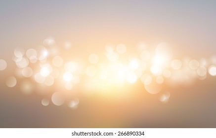 Abstract blurred background, sunset colors with sparkles. vector eps10.