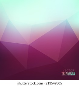 Abstract blurred background with triangles