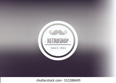 Abstract blurred background. Vector, 10EPS. Retroshop. Trendy hipster logo.