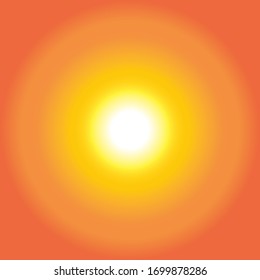 Abstract blurred background in vibrant red, orange and yellow tones. Colorful sunset scene gradient. Vector illustration