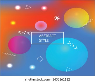 Abstract blurred background for your projects. Vector illustration vintage. Fresh backdrop with bright rainbow colors. Blue celebration template for your graphic design, user interface or app.