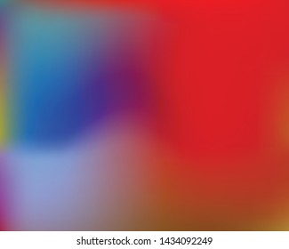 Abstract blurred background for your projects. Vector illustration elements. Flat backdrop with bright rainbow colors. Red celebration template for your graphic design, user interface or app.
