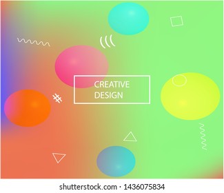 Abstract blurred background for your projects. Futuristic backdrop with bright rainbow colors. Vector illustration pastel. Green celebration template for your graphic design, user interface or app.
