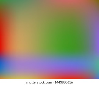 Abstract blurred background for your projects. Vector illustration art. Simple backdrop with bright rainbow colors. Green celebration template for your graphic design, user interface or app.