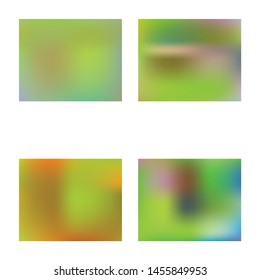 Abstract blurred background for your projects. Flat backdrop with simple muffled colors. Vector illustration space. Green celebration template for your graphic design, user interface or app.