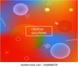 Abstract blurred background for your projects. Vector illustration elements. Flat backdrop with simple muffled colors. Orange celebration template for your graphic design, user interface or app.