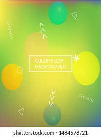 Abstract blurred background for your projects. Fresh backdrop with simple muffled colors. Vector illustration pastel. Green celebration template for your graphic design, user interface or app.