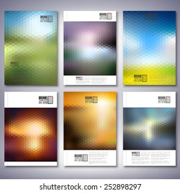 Abstract blurred backgrounds. Brochure, flyer or report for business, templates vector.