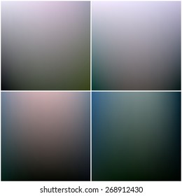 Abstract blurred backgrounds set. 