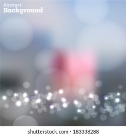 Abstract blurred blue background with rainy bokeh effect. Vector EPS 10 illustration.