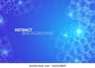 Abstract blurred blue bokeh  background 