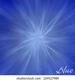 Abstract blurred blue chaotic textured pattern. Vector background