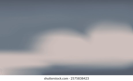 Abstract blurred blue gray sky with cloud desktop wallpaper vector. Blue graysky with cloud in nature landscape abstract background. Blurred blue sky with cloud desktop wallpaper background vector