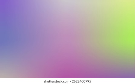 Abstract blurred blue green pink white and purple teal background. Vector illustration for your graphic design, banner, poster. Soft light gradient background with place for text.
