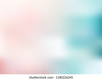 Abstract blurred blue and pink background with horizontal lines pattern texture. Vector illustration