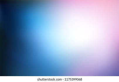 Abstract Blurred blue purple pink background. Soft dark to light gradient backdrop with place for text. Vector illustration for your graphic design, banner, poster