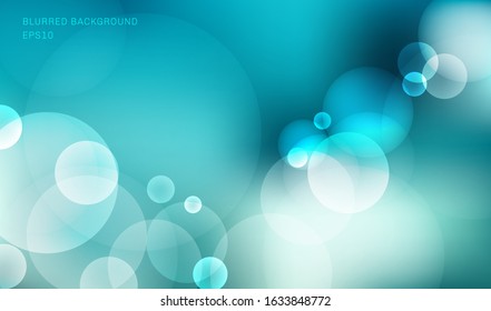 Abstract blurred blue sky background with bokeh light effect. Vector illustration