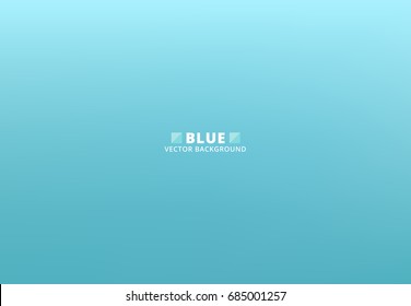 Abstract blurred blue turquoise gradient with smooth background, Vector illustration, copy space