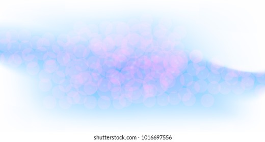 Abstract blurred bokeh background of blue and white Vector illustration.