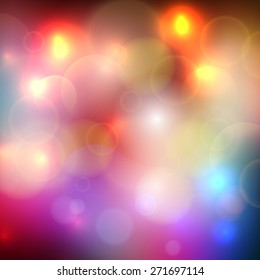 Abstract blurred bokeh effect background. Vector illustration