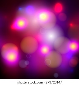 Abstract blurred bokeh effect background. Vector illustration
