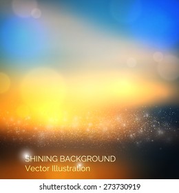 Abstract blurred bokeh effect background. Vector illustration