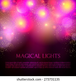 Abstract blurred bokeh effect background. Vector illustration