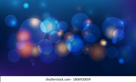 Resumen de luz borrosa sobre fondo azul oscuro