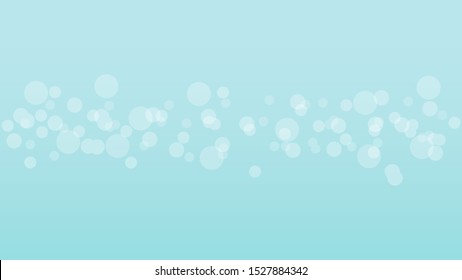Abstract blurred bright bokeh on blue background. Vector illustration.