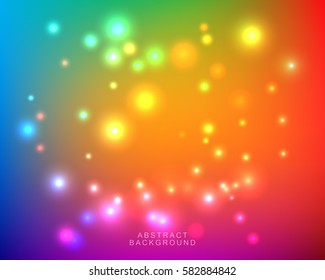 Resumen borroso fondo de malla de gradiente de color brillante y brillante con luces de color. Ilustración del vector